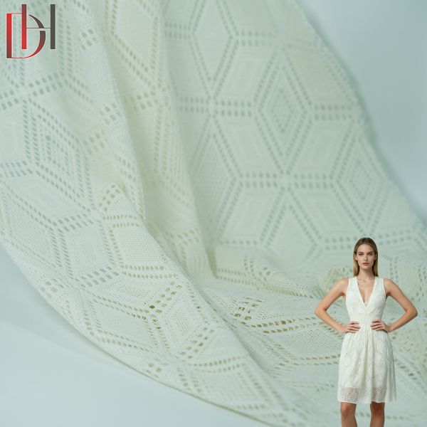 Lace Jacquard Fabric Customized 65% Cotton 35% Polyester Fabric