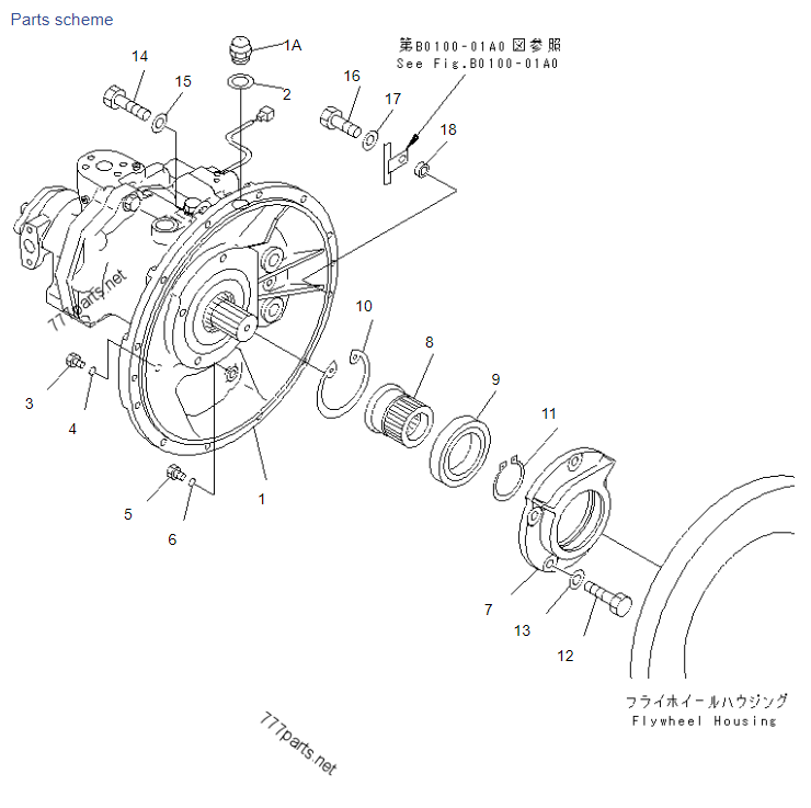 Komatsu PC120-6 708-1L-00070 708-1L-00032 Excavator Main Pump Assembly