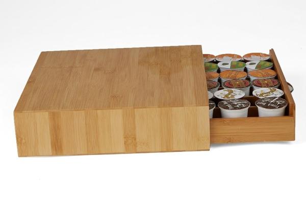 High Durability Bamboo Office Supplies Wood Coffee Mug Holder Organizer