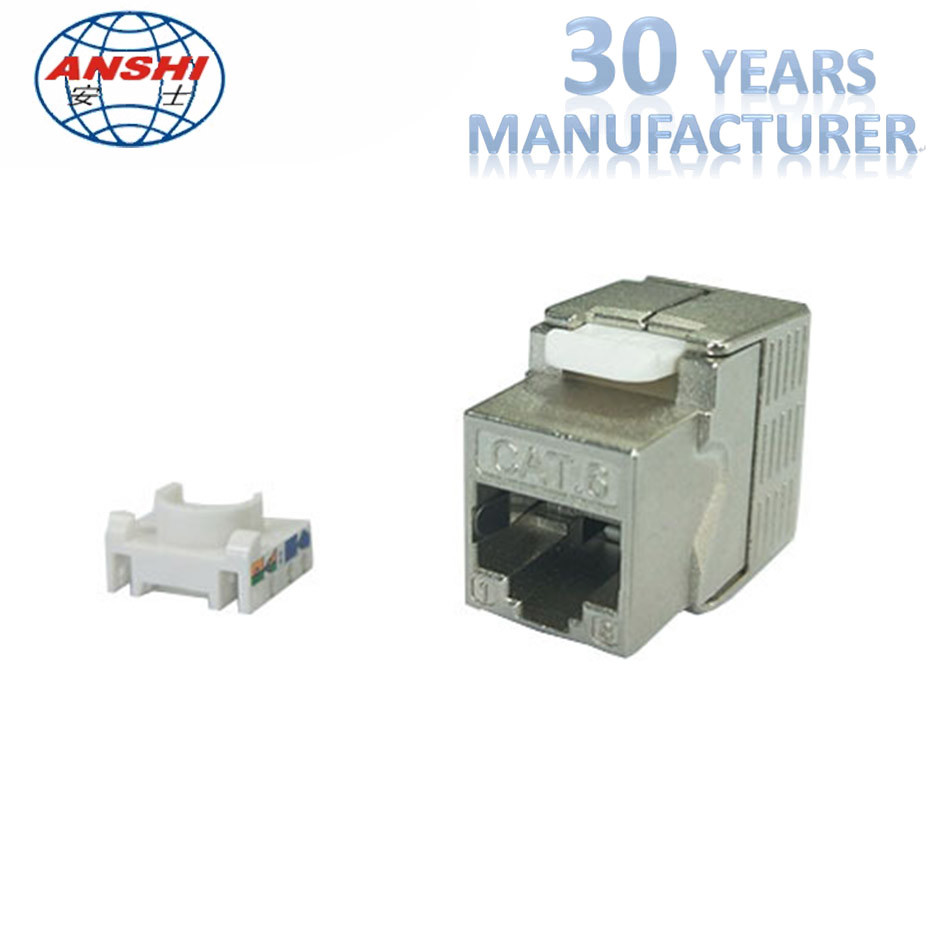 Защищаемая степень Toolless CAT7 CAT5E сплава RJ45 Keystone Джек 180 цинка STP