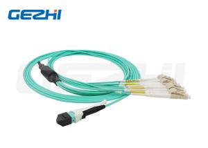 MPO para LC 8 Fibras OM3 50/125 Multimodo MPO-8 LC Fibra Óptica Patch Cord