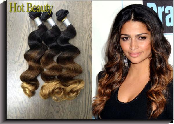 Natural Wave Virgin Peruvian Hair Extensions Three Tone 14''- 28''