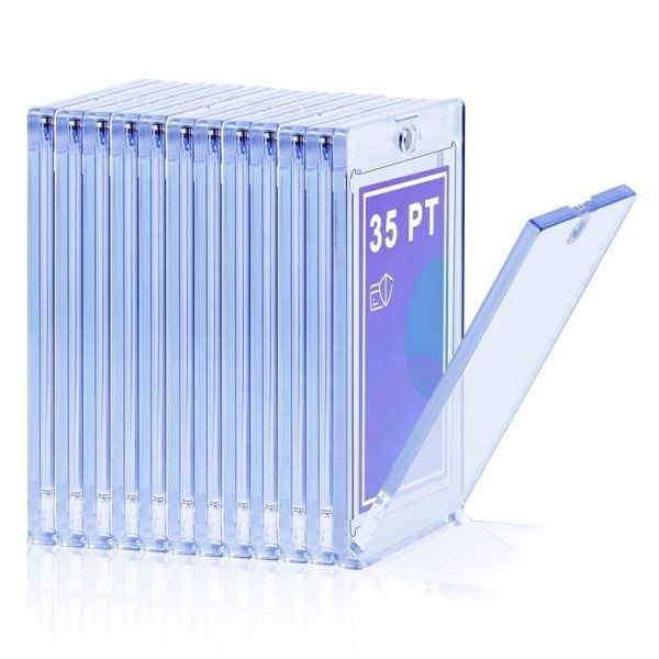 One Touch Clear Card Holder Magnetic Hard Plastic Case for Sports Baseball Football Game Cards Holder