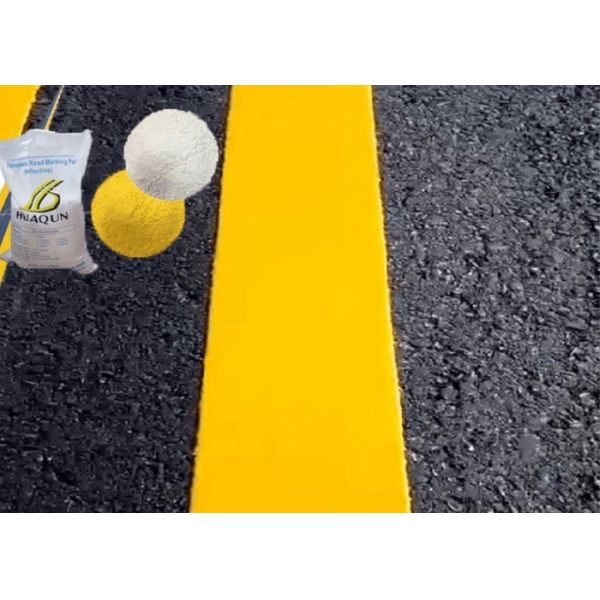 Peinture de marquage de route thermoplastique bien nivelée 15% Perles de verre pré-mélangées