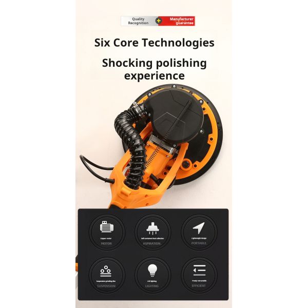 9 дюймов 225 мм электрический стеновой песочник самоотсосная двойная лампа длинный стержень