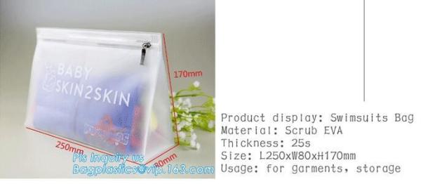 Plastic Makeup Brushes Bag For Women Zipper EVA Slider Gusset Cosmetic Bag, slider zipper bag/ cosmetic packaging, zip