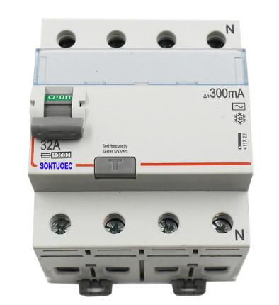 Compact Professional 4P RCCB residual current circuit breaker 3phasae magnetic type  50 / 60Hz