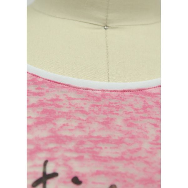 Ladies Casual Shirt Short Sleeve Burn Out Fabric Thin Fabric Fashion Shirt Place Print