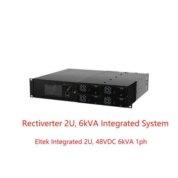 O sistema de energia 48Vdc de 8KW 230Vac 4KW 115Vac Rectiverter integrou 2U 6kVA 1ph (CIOR0402.XXX)