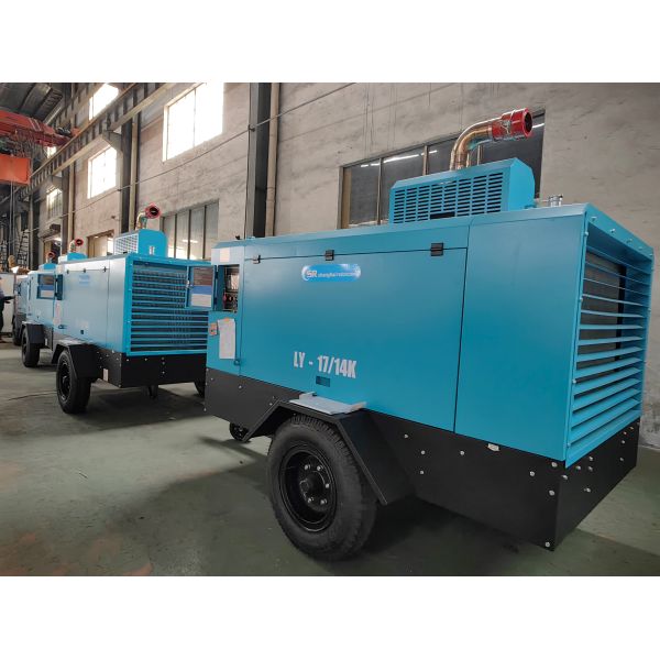 600cfm@200psi Мощный винтовый компрессор с дизельным двигателем для тяжелых применений