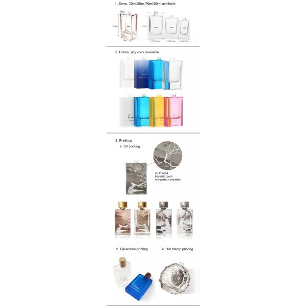 80ml Cosmetic Glass Bottles Essential Oil Perfume Bottle Non Spill