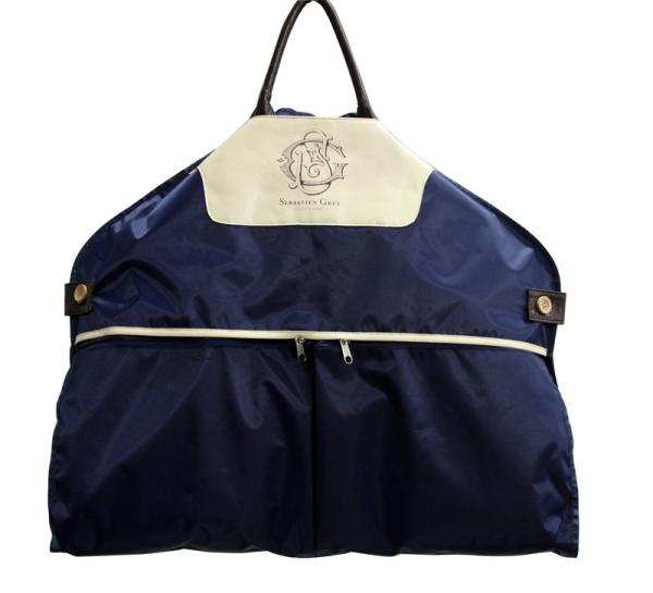 Navy Nylon Fabric Suit Bags Easy Carry traveling shoulder trap water proof