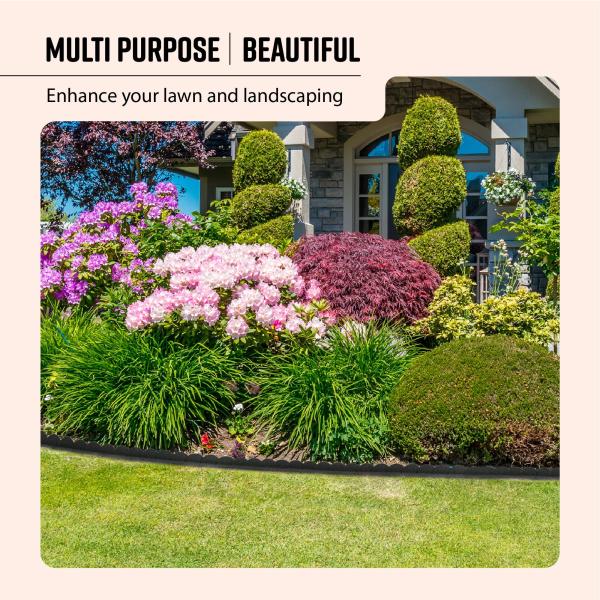 Colorful Rubber Border Edging 1200*20mm Garden Rubber Border Eco Friendly
