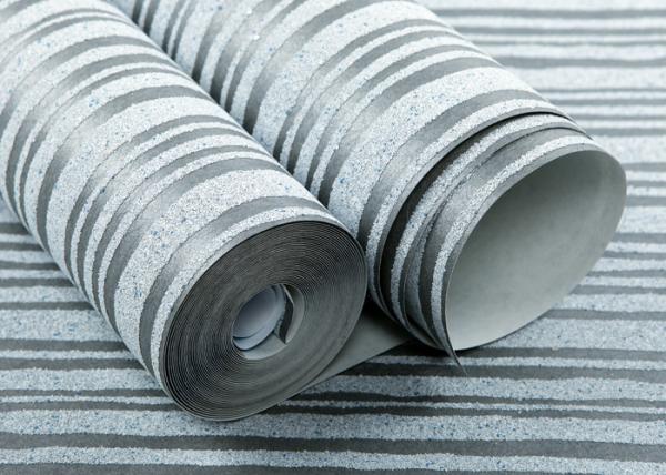 Black And Grey Striped Wallpaper / Contemporary Vertical Striped Wallpaper