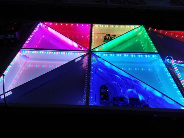 Night Club Rgb Color Changing Led Dancing Floor High Brightness 100 * 100 * 15 cm