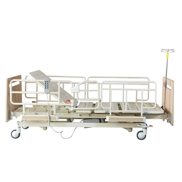 2 ABS Crank Wooden Electric Homecare Bed Anti Winding For Patient