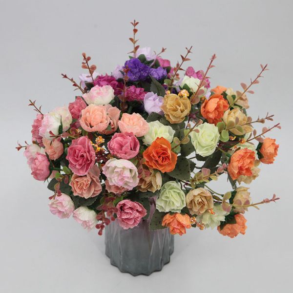 Stunning Silk White Artificial Diamond Roses for Wedding Home Festive Embellishm