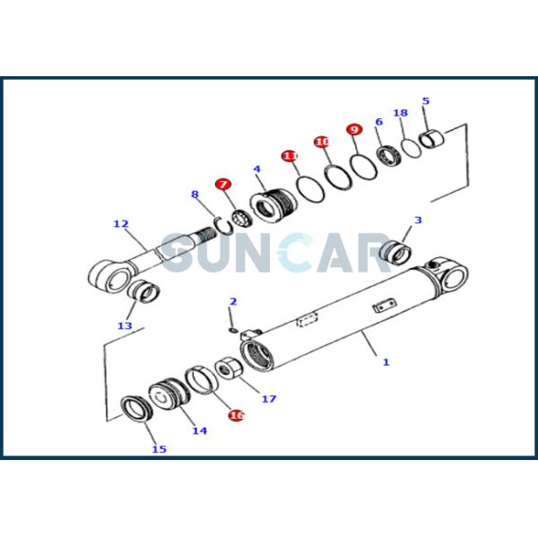 707-99-32140 7079932140 наборов ремонтных услуг управляя цилиндра с - уплотнением KOMATSU