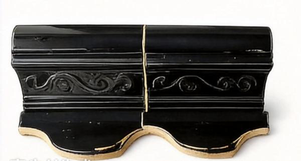 Antique Chinese Style Black Glazed Roof Tile Ceramic Glossing Roofing Bamboo Tiles for Traditional House Temple Gazebo
