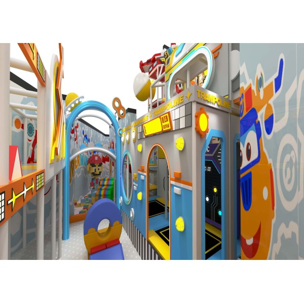 Custom Home All In One Indoor Soft Play Villa Playground Stain Resistant