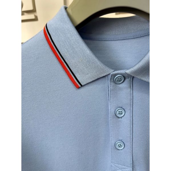 Men's Polo Shirts with Contrast Trim & Textured Design 100% Cotton Piqué High Quality T-Shirt Factory Men Polo T-shirt