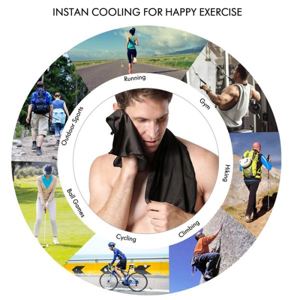 Soft Lightweight And Eco - friend Cooling Towel Instant Cool Towel for Sports Gym Yoga