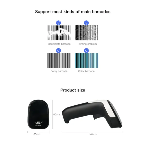 DS5110 1D CCD Barcode Scanner USB 3mil Resolution 147g