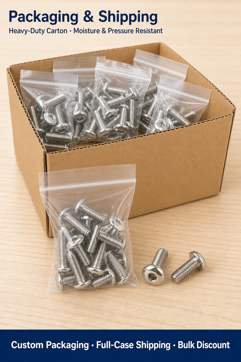 201 stainless steel flat head chamfered hexagon socket head screws furniture screws flat head hexagon socket head machine wires M5/M6/M8