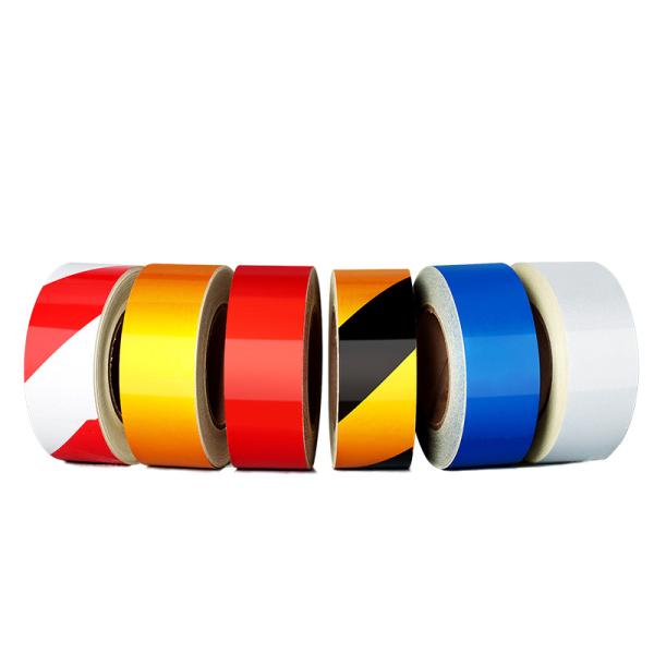 Waterproof High Visibility Red And Yellow Industrial Marking Tape Heavy Duty Caution Safety Reflective Tape For Vehicles Truck