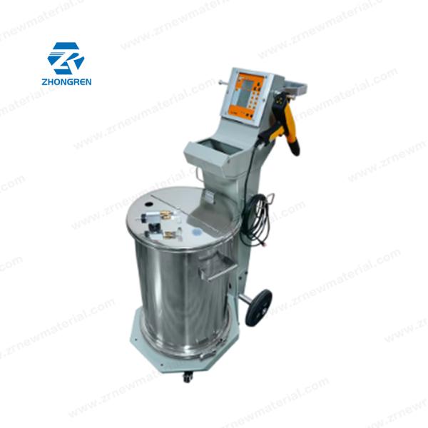 Pression de sortie maximale 8 N/S pour installation de revêtement en poudre de meubles métalliques, capacité 75 kg