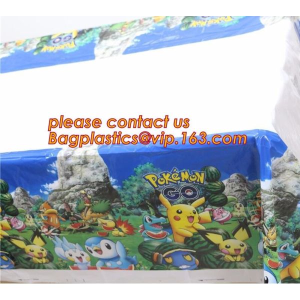 Поставки tablecover партии детей мультфильма скатерти дня рождения с днем рождения пластиковые, рождение ZLDECOR прекрасное 108cm устранимое