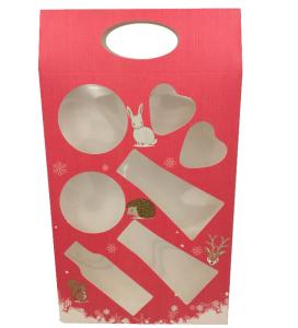 Caixas de embalagem especiais do Natal claro da janela do PVC, caixa de papel do