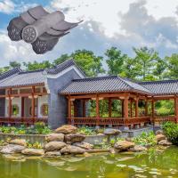 180mm Old Concrete Roof Tiles 2mm Thick Chinese Temple Roof Tiles