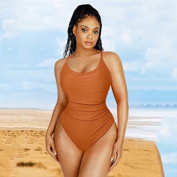 Hexin Tummy Control Waisted Shapewear Swimsuit for Women Digital Print One Piece Bikini