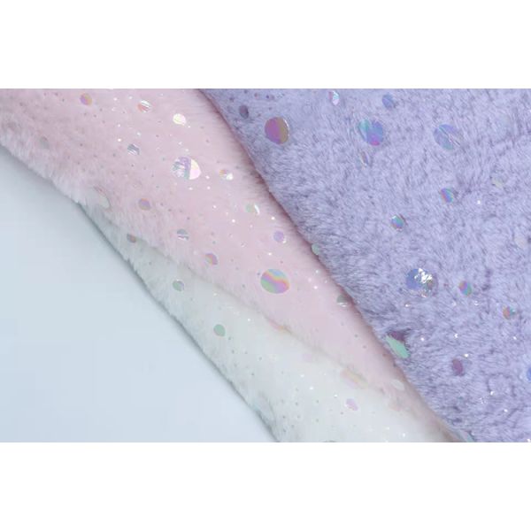 DDP USA Recycled China Manufacturer Wholesale Fashion Fluffy Multicolor Bronzing Fabric Poly Fleece Fabric Foil Rolls