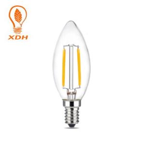 bulbo do filamento do diodo emissor de luz de 2W E12 E14, luzes da vela do diodo