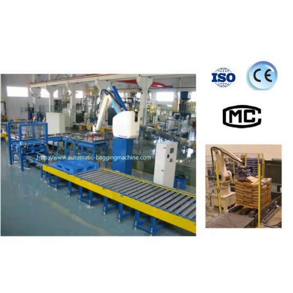 PLC Controls Automatic Stacking Machine , Robot Palletizer Machine