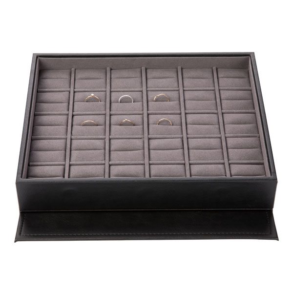 Кустомзид отразило поднос ювелирных изделий, собирает/подносы ювелирных изделий бархата дисплея черные