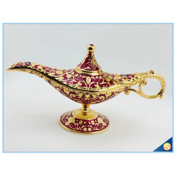 Middle East style metal aladdin lamp trinket box jewelry box for gift