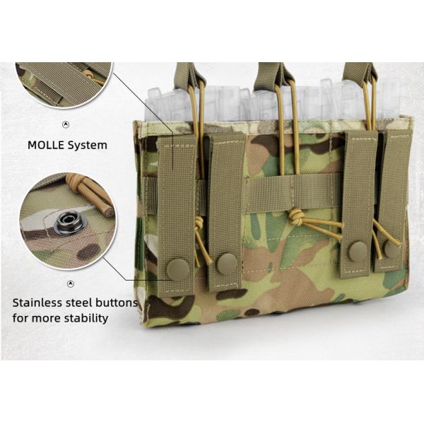 Molle Triple Mag Pouch Multifunctional Accessory Bag Outdoor Tactical Equipment Package