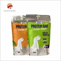Bolsa de alimentos para animais de estimação personalizada com fecho de fecho CMYK até 10 cores