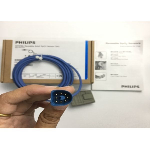 Phlip M1191BL Equipamento Médico Peças sobressalentes, Sensor SpO2 para Adultos 3M D Forma 8 pinos