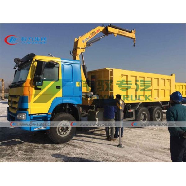 Тележка Tipper Howo 30T установила кран заграждения костяшки