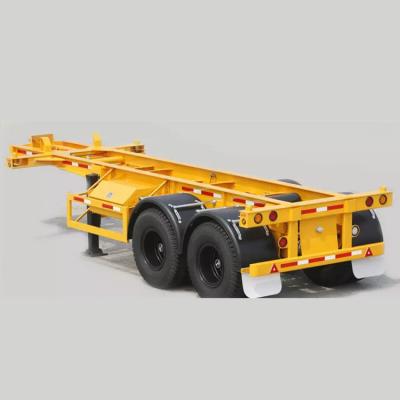 2 do eixo 20ft do recipiente gêmeo Axle Trailer Chassis do reboque Q345B semi