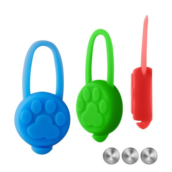 Waterproof Silicon Night Time Dog Collars Batteries Included Long Lasting Ultra Bright