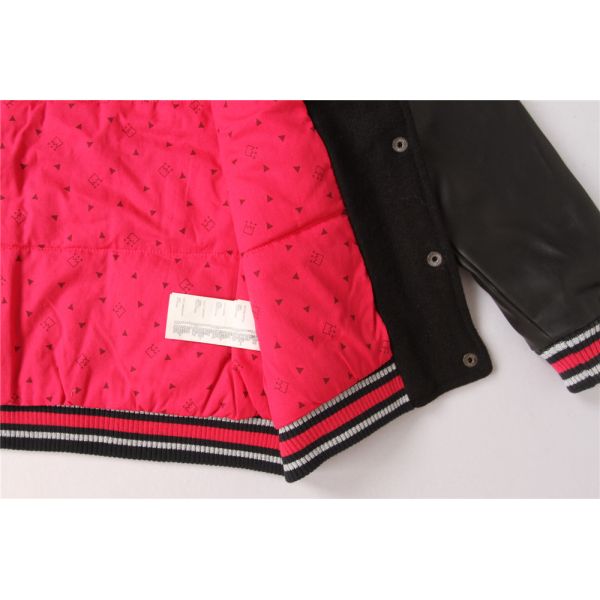 PU Sleeve Ladies Black Bomber Jacket 10A 12A 14A Sample free