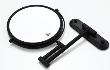 Bathroom Wall Mounted Magnifying Mirror Adjustable stainless steel Telescopic black Mirror 2-Face Mirror for bedroom