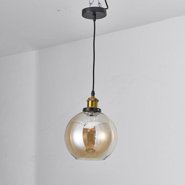 Nordic Retro Glass Coffee Shop Hanging Lights Commercial Lighting