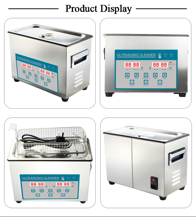 CR-010S 2L 60W Professional Desktop Digital Ultrasonic Cleaner with Heater and Degas and Semiwave for Dental Lab