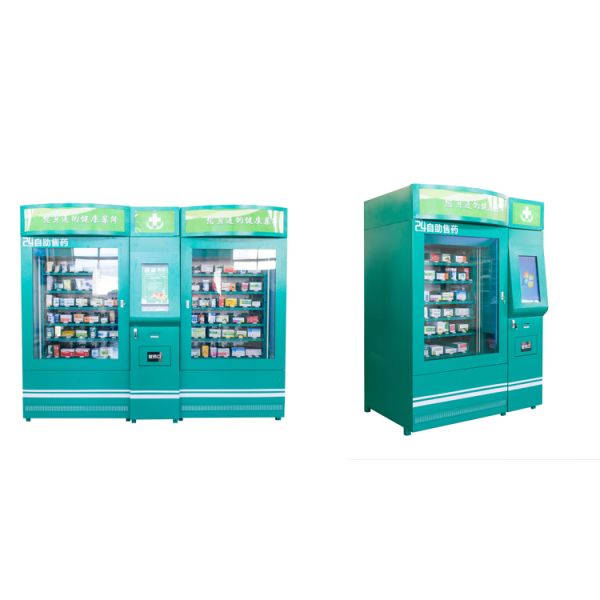 Медицина автоматов фармации для продажи дает наркотики с экраном объявлений